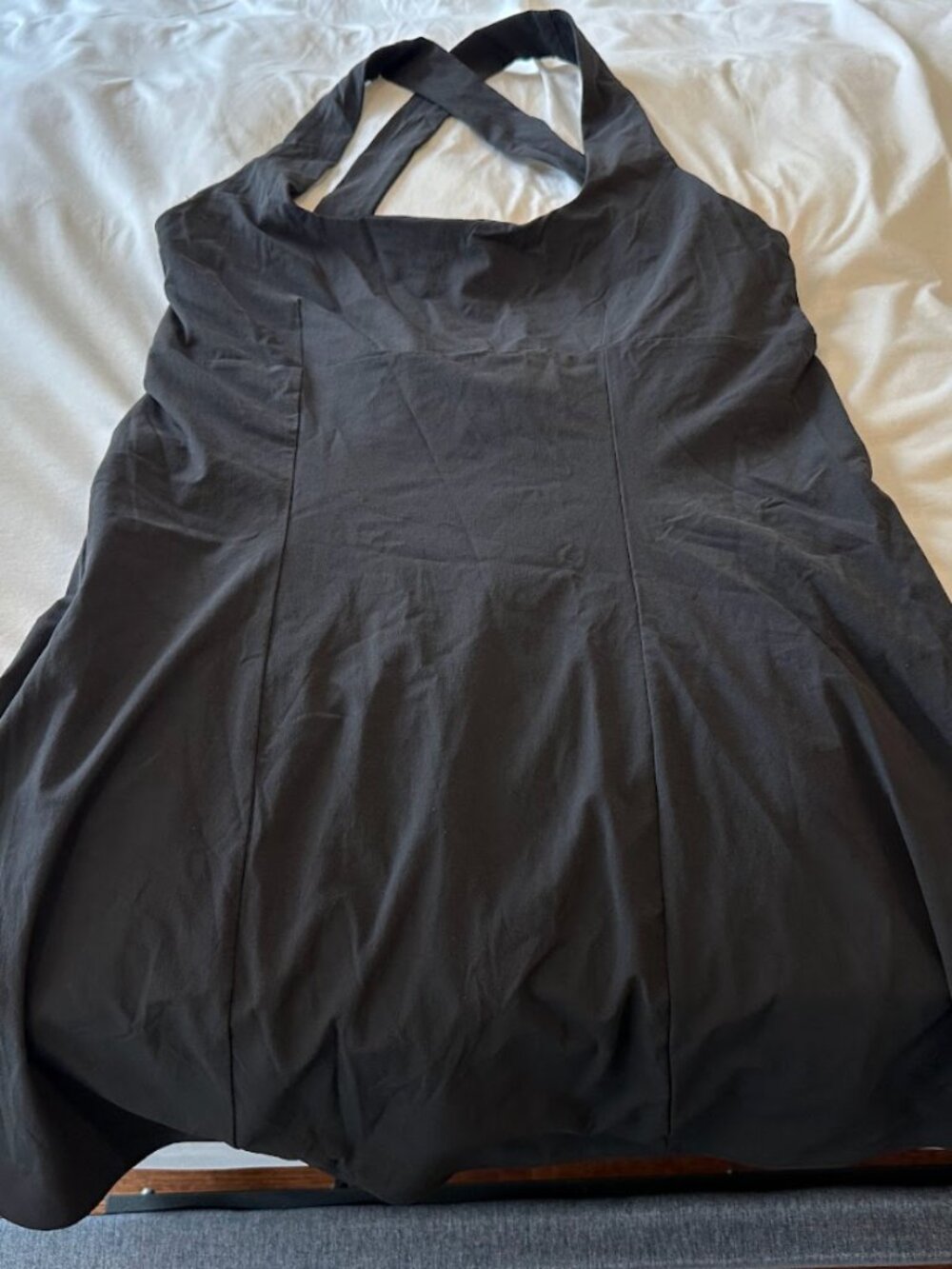 Outdoor Voices Black Crisscross Halter Dress